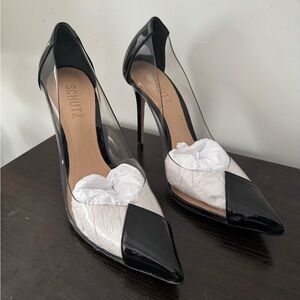 SCHUTZ Two-Tone Black and White Heels